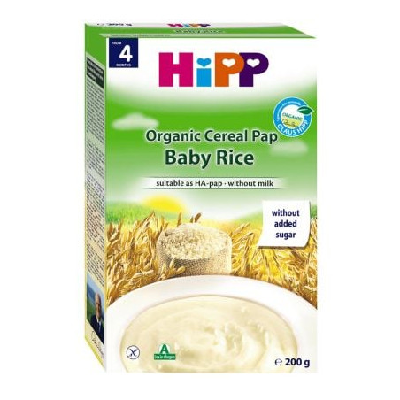 HIPP BIO Безмлечна инстантна каша Ориз 4+ месеца, 200 г
