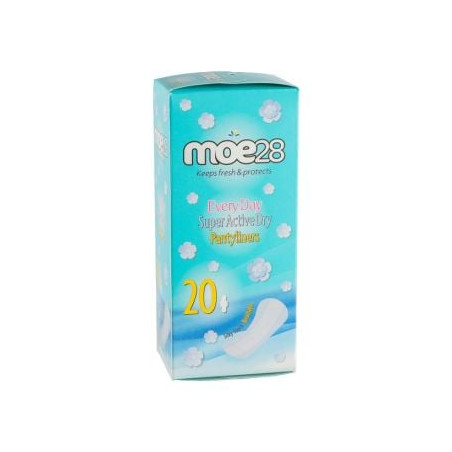 MOE28 Ежедневни дамски превръзки super active dry, 20 бр.