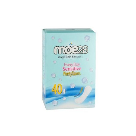 MOE28 Ежедневни дамски превръзки sensitive, 40 бр.