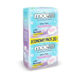 МОЕ28 SENSITIVE NORMAL DUO Дамски превръзки, 20 бр.