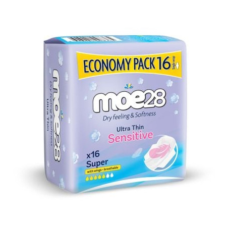 МОЕ28 SENSITIVE SUPER DUO Дамски превръзки, 16 бр.