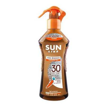 SUN LIKE Слънцезащитно масло за тяло SPF30, 200 мл