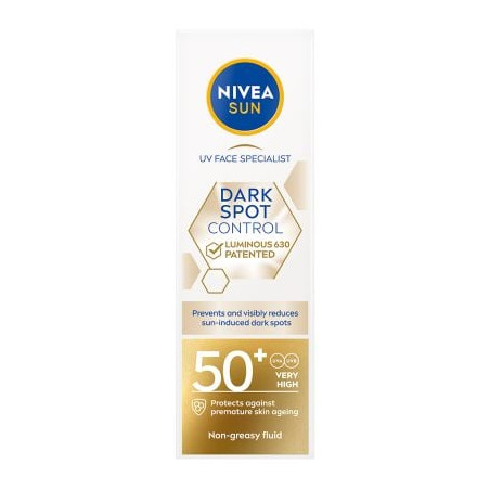 NIVEA SUN Слънцезащитен крем за лице Luminous против пигментация SPF 50+, 40 мл