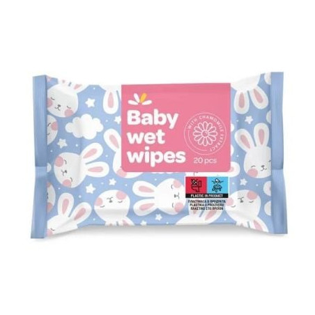 LILLY Бебешки мокри кърпчики, 20 бр