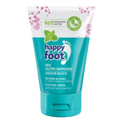 HAPPY FOOT Натурален крем-гел за крака при остри миризми, 100 млv