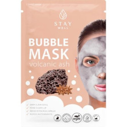 STAY WELL DEEP CLEANSING BUBBLE MASK VOLCANIC Маска за лице с вулканичен въглен, 1 бр.