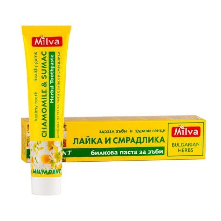 MILVA Билкова паста за зъби лайка и смрадлика, 75мл