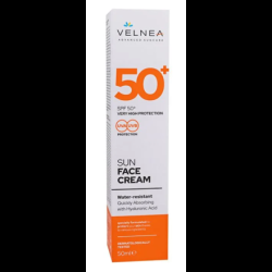 VELNEA SUN CARE Слънцезащитен крем за лице SPF 50+, 50 мл