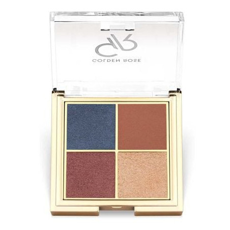 GOLDEN ROSE QUATTRO 03 BLUE CHARM Палитра сенки за очи, 4 х 2,2 гр.