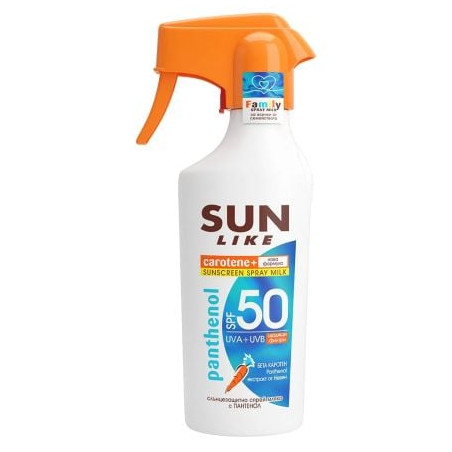 SUN LIKE PANTHENOL FAMILY Слънцезащитно спрей мляко SPF 50, 250мл.