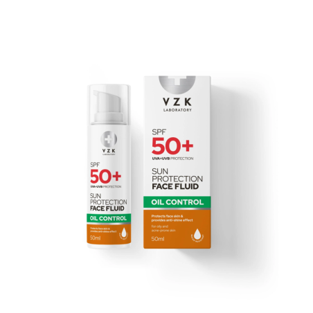 VZK SUN Флуид за лице за контрол за омазняването SPF 50, 50 МЛ