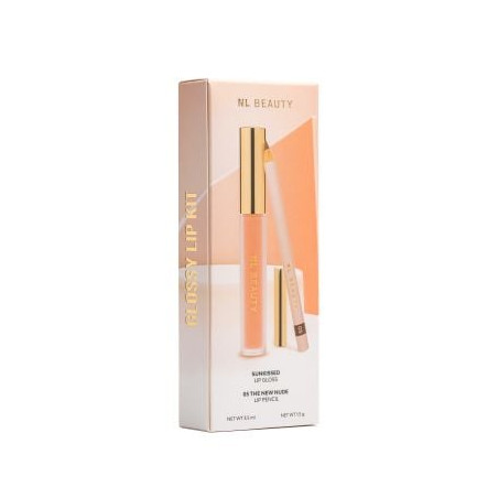 NL BEAUTY GLOSSY LIP KIT - SUNKISSED + 05 THE NEW NUDE Комплект за устни