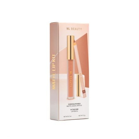 NL BEAUTY MATTE LIP KIT - CHOCOLATE MILK + 01 THE ONEКомплект за устни