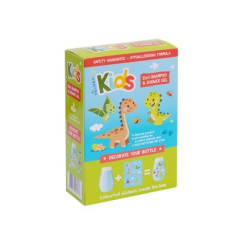 VELNEA KIDS 2в1 Шампоан и Душ гел със стикери - ДИНОЗАВЪР, 200мл