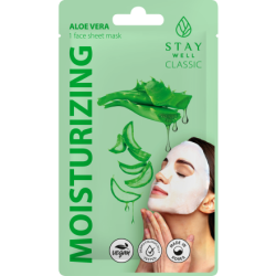 STAY Well ALOE Moisturizing Шийт маска за лице с Алое, 22гр
