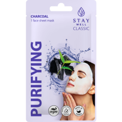 STAY Well Classic CHARCOAL Purifying Шийт маска за лице с Въглен, 22гр