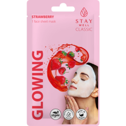STAY Well Classic STRAWBERRY Glowing Шийт маска за лице с Ягода, 22гр