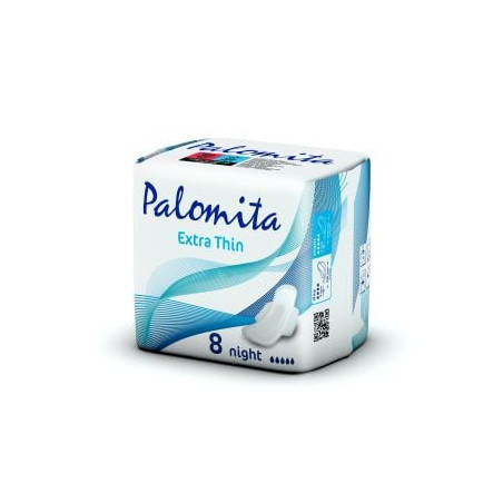 PALOMITA EXTRA THIN Дамски превръзки нощни, 8 бр.