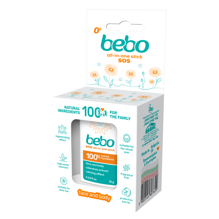 BEBO SOS Многофункционален стик 100% натурален 15гр.