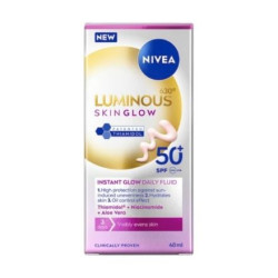 NIVEA LUMINOUS SKIN GLOW UV Флуид, SPF50,40мл.