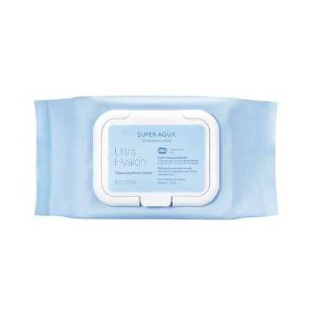 MISSHA ULTRA HYALRON WATER IN TISSUE Почистващи кърпички за грим, 30бр.