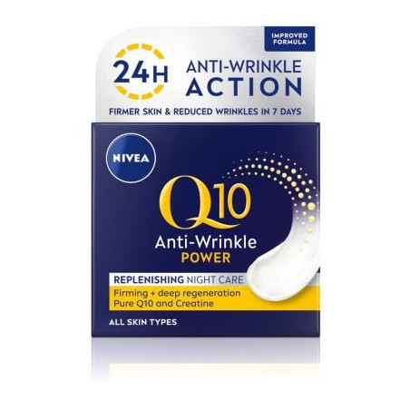 NIVEA Q10+ Нощен крем против бръчки, 50 мл.