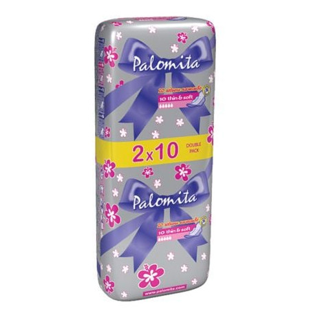 PALOMITA DOUBLE PACK DAY Дамски превръзки THIN AND SOFT, 20 бр.