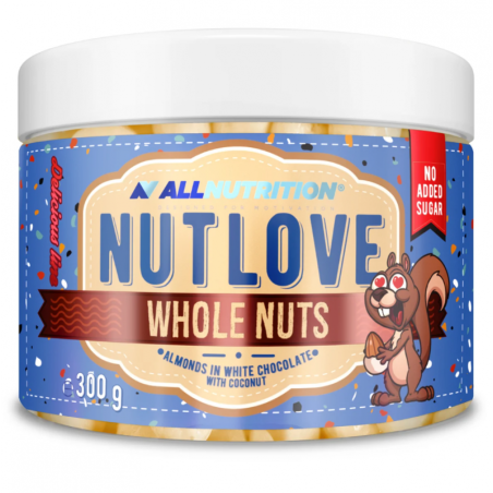 Allnutrition NutLove Almonds in White Choco Coco - Диетични Ядки | 300g