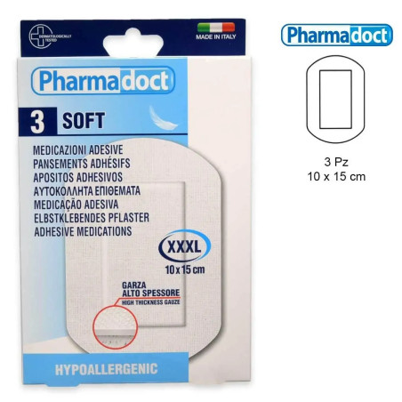 Pharmadoct Хипоалергенен пластир 10х15 cm х3 броя