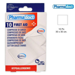 Pharmadoct Стерилна памучна марля 30х30 cm х10 броя