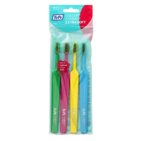 TePe Colour Compact Четка за зъби x4 броя