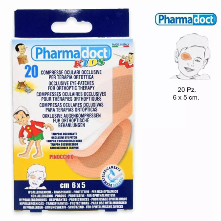 Pharmadoct Стерилна марля Компрес за очи за деца х20 броя