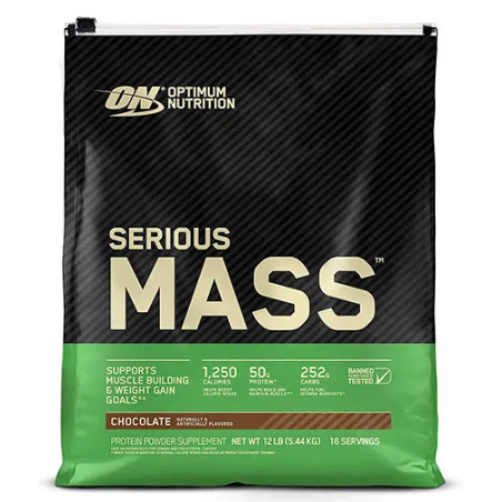 OPTIMUM NUTRITION Serious Mass 12 lbs. / Chocolate and Mint / 5.45g.
