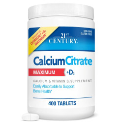 21st Century Calcium Citrate + D3 Maximum - Калций + Витамин D3 | 75 tabs