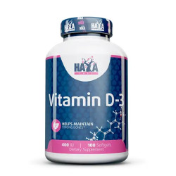 HAYA LABS Vitamin D-3 / 400 IU / 100 Softgels
