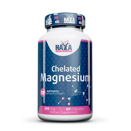 HAYA LABS Chelated Magnesium 200mg. / 60caps.