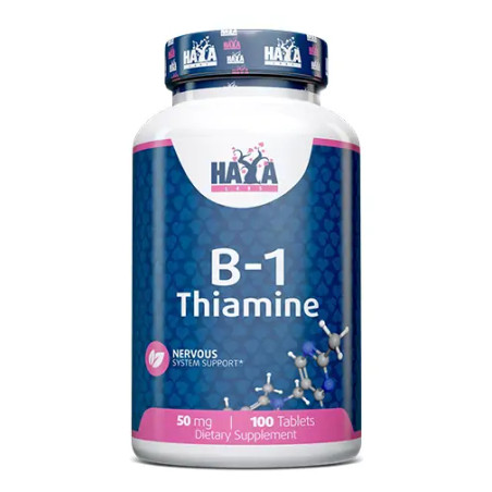 HAYA LABS Vitamin B-1 /Thiamine/ 50mg. / 100 tabs.