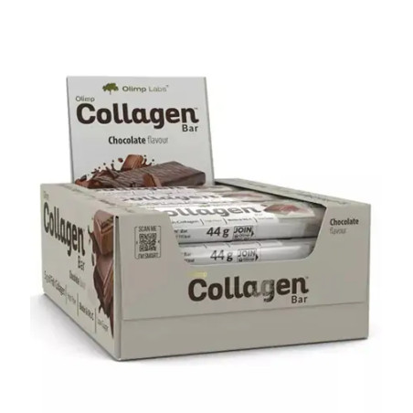 OLIMP Collagen Bar Box / 25 x 44 g / Chocolate / 1g.