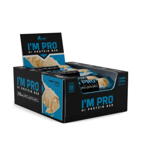 OLIMP I'M PRO Protein Bar Box / 15 x  40 g / Yummy Cookie / 0.5g.
