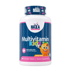 HAYA LABS Kids Multivitamin / 60 Chew Tabs / Orange