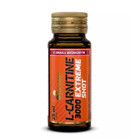 OLIMP L-Carnitine 3000 Extreme Shot / Glass Ampoule / 25 ml / Orange / 0.025g.