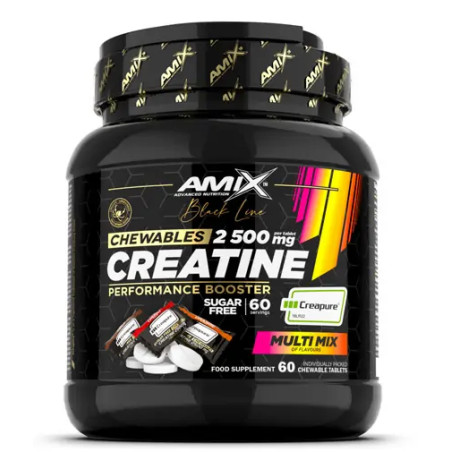AMIX Black Line Creatine Creapure 2500 mg Zero Sugar / 60 Chews / Multi Flavour