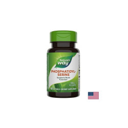 Phosphatidyl-Serine - Фосфатидил-серин - за здравето на мозъка - 100 mg, 60 софтгел капсули Nature’s Way