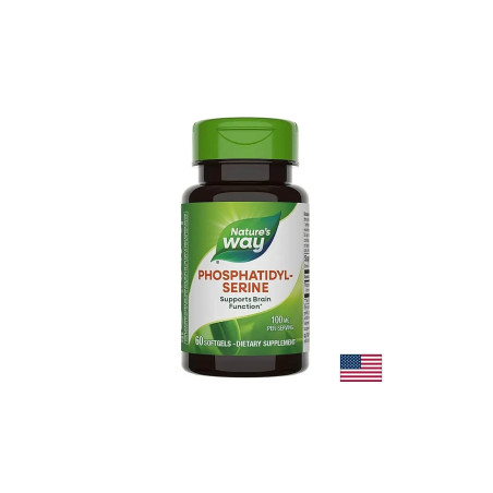 Phosphatidyl-Serine - Фосфатидил-серин - за здравето на мозъка - 100 mg, 60 софтгел капсули Nature’s Way
