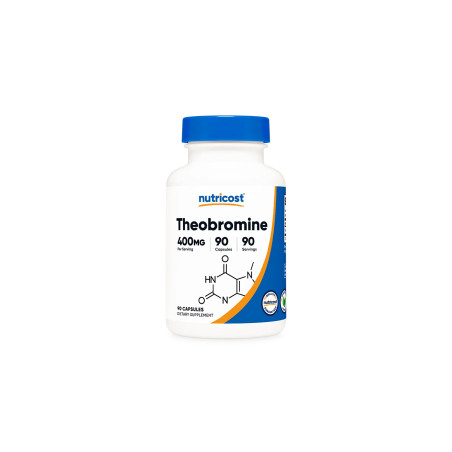 Сърдечносъдова и дихателна система - Теобромин (Theobromine), 400 mg x 90 капсули Nutricost