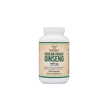 Double Wood Supplements Korean Panax Ginseng 1000 mg 240 капсули