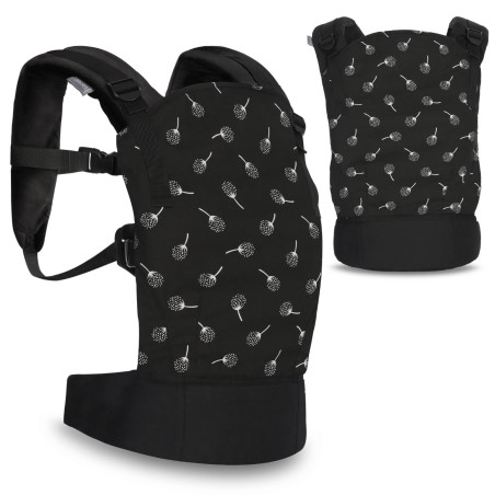 Ергономична раница/кенгуру за бебе Lorelli Wally, black floral