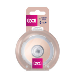 Силиконов биберон за хранене Lovi Mammafeel, MEDIUM, 6м+