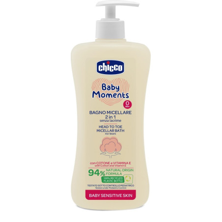 Мицеларна вода за коса и тяло Chicco Sensitive, 500 мл