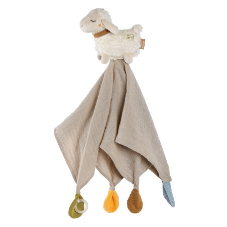 babyFEHN - Кърпа за гушкане Овца Bio FehnNATUR, 38см